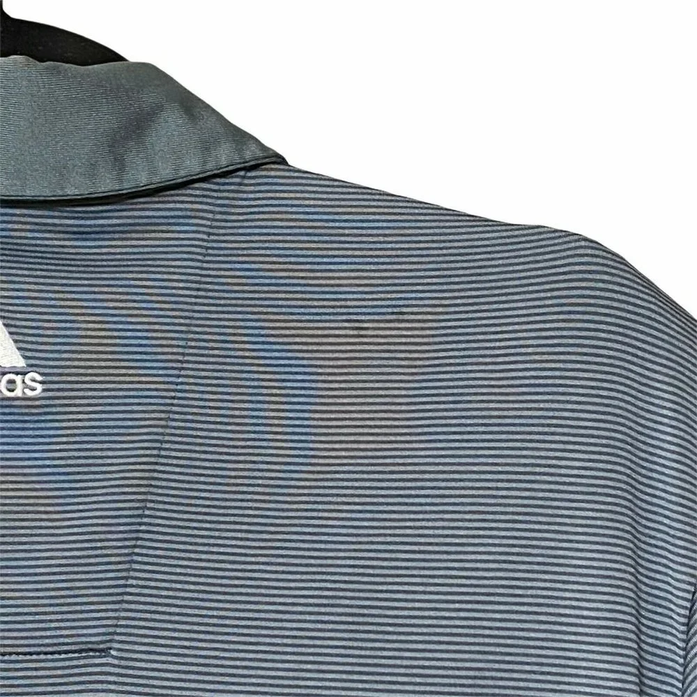 Adidas Climalite Golf Polo Shirt‎ Gray Striped MD